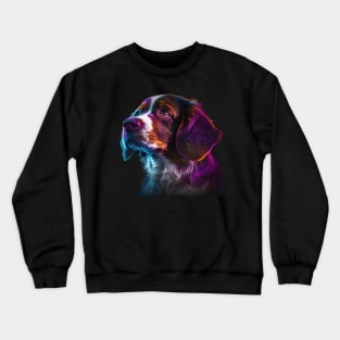 Neon Brittany Dog Crewneck Sweatshirt